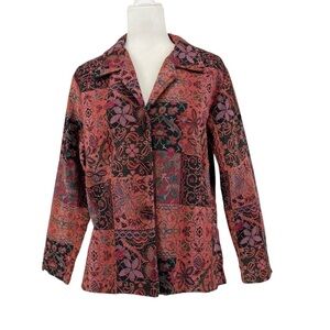 TravelSmith Women's floral tapestry Patterned Blazer